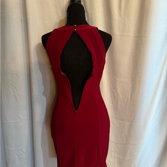 Size small “emerald sundae” brand red burgundy form fitting dress - Picture 2 of 6